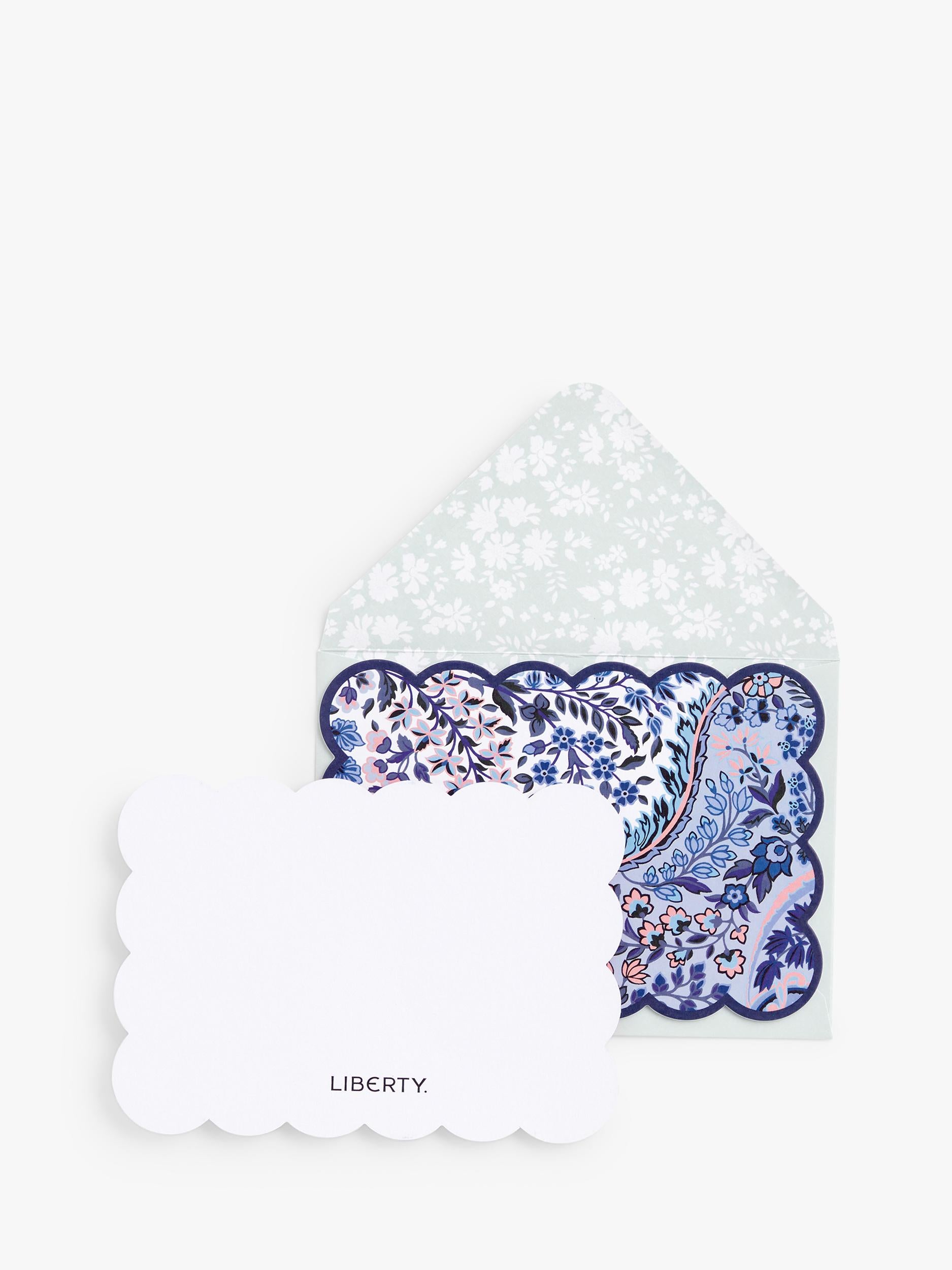 Liberty London scalloped note cards set of 8 - British product
