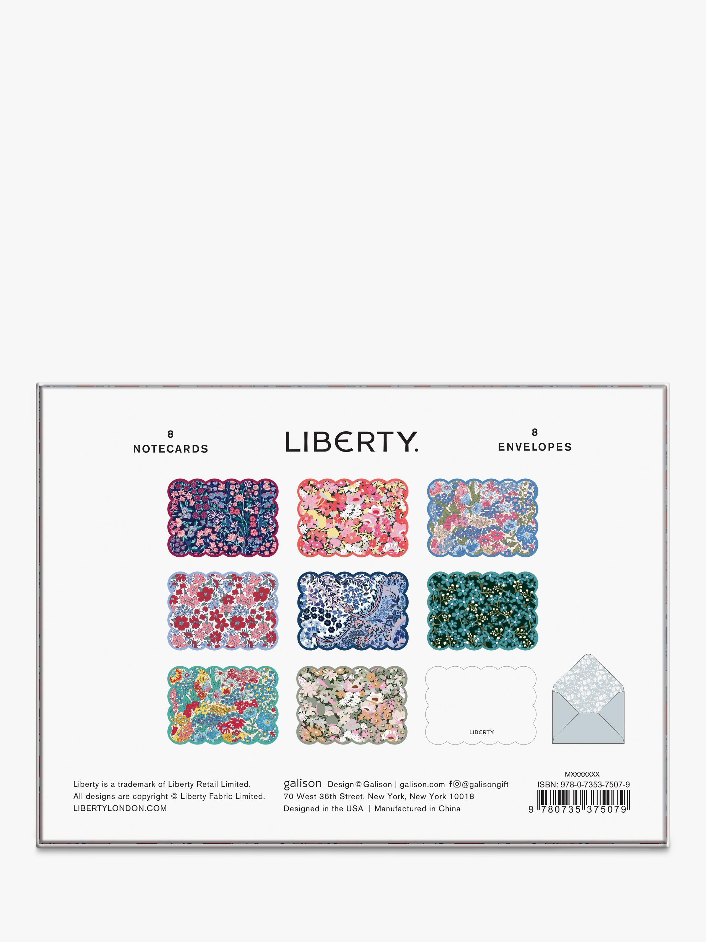 Liberty London scalloped note cards set of 8 - British product
