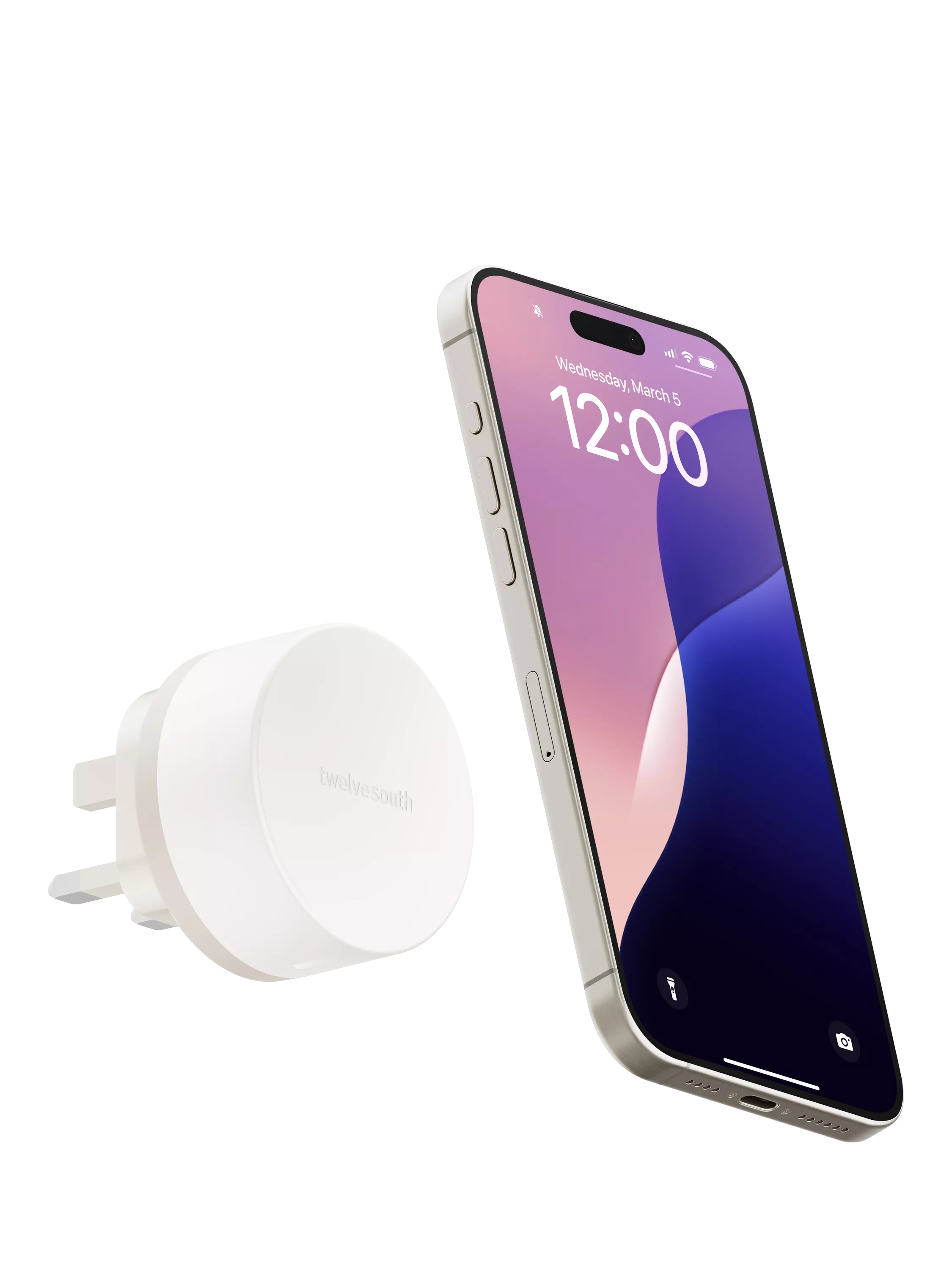 Twelve South PowerBug magnetic wireless charging pad Dune, UK version