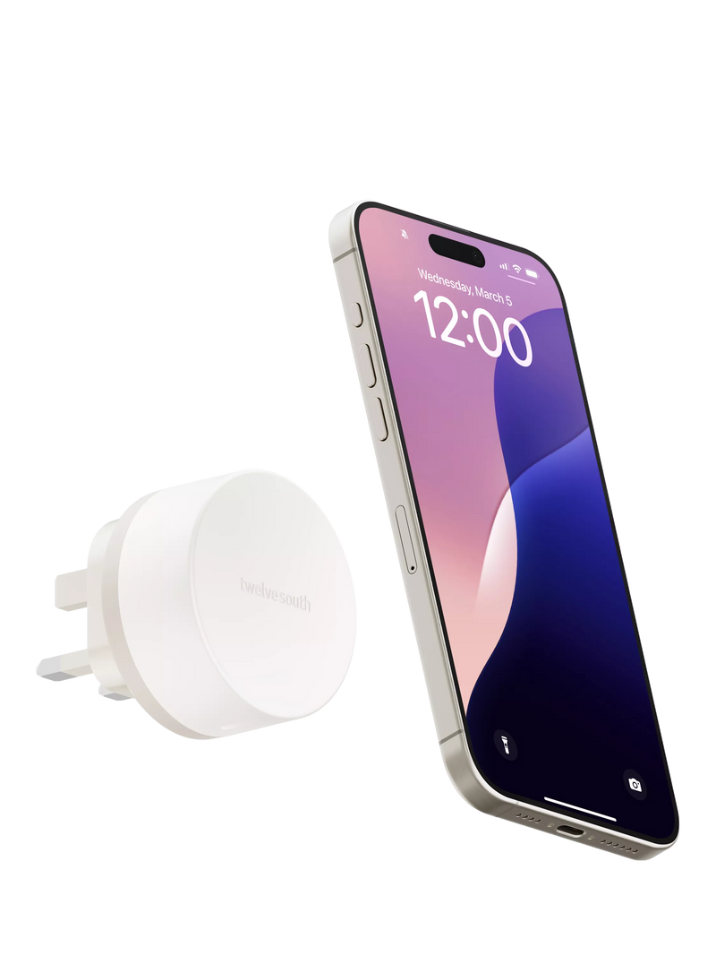 Twelve South PowerBug magnetic wireless charging pad Dune, UK version