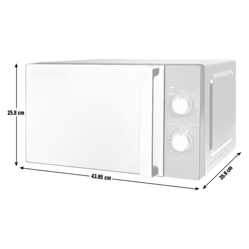 Russell Hobbs black microwave 800W 20L (British brand)