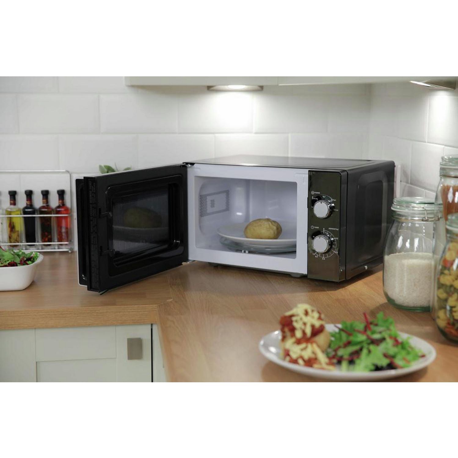 Russell Hobbs black microwave 800W 20L (British brand)