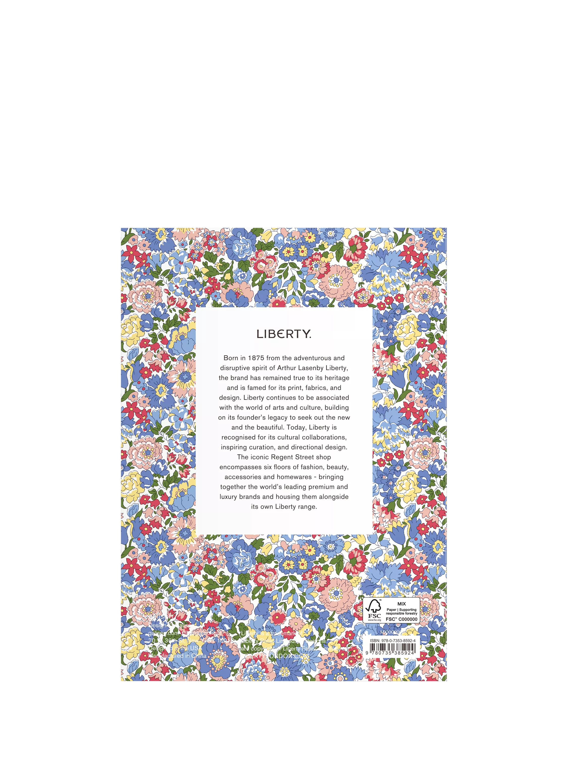 Liberty London A5 notebook Nell Annie May design - British product