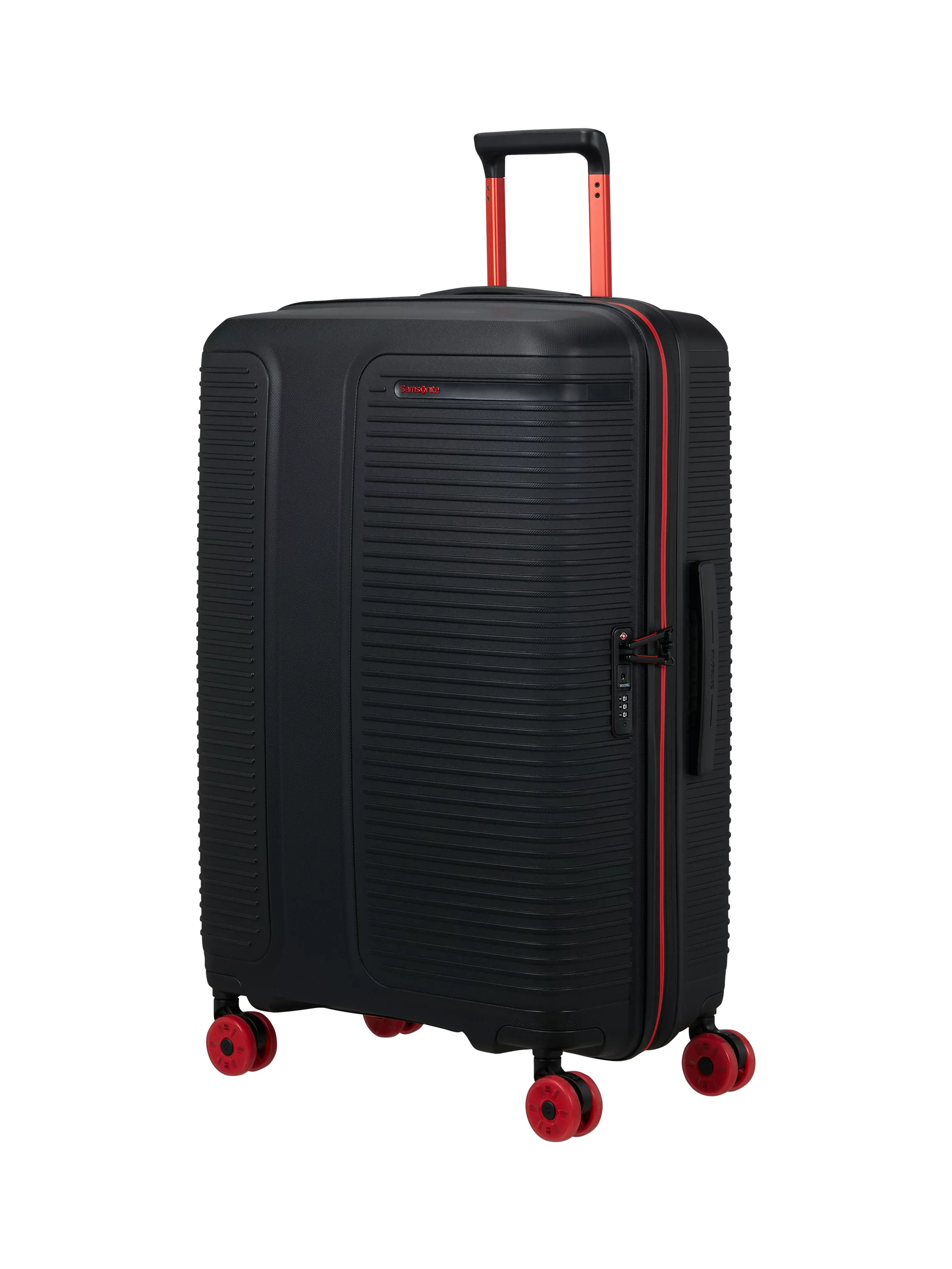 Samsonite Prodiver 77cm Expandable 8-Wheel Large Spinner Suitcase, 115L, Black