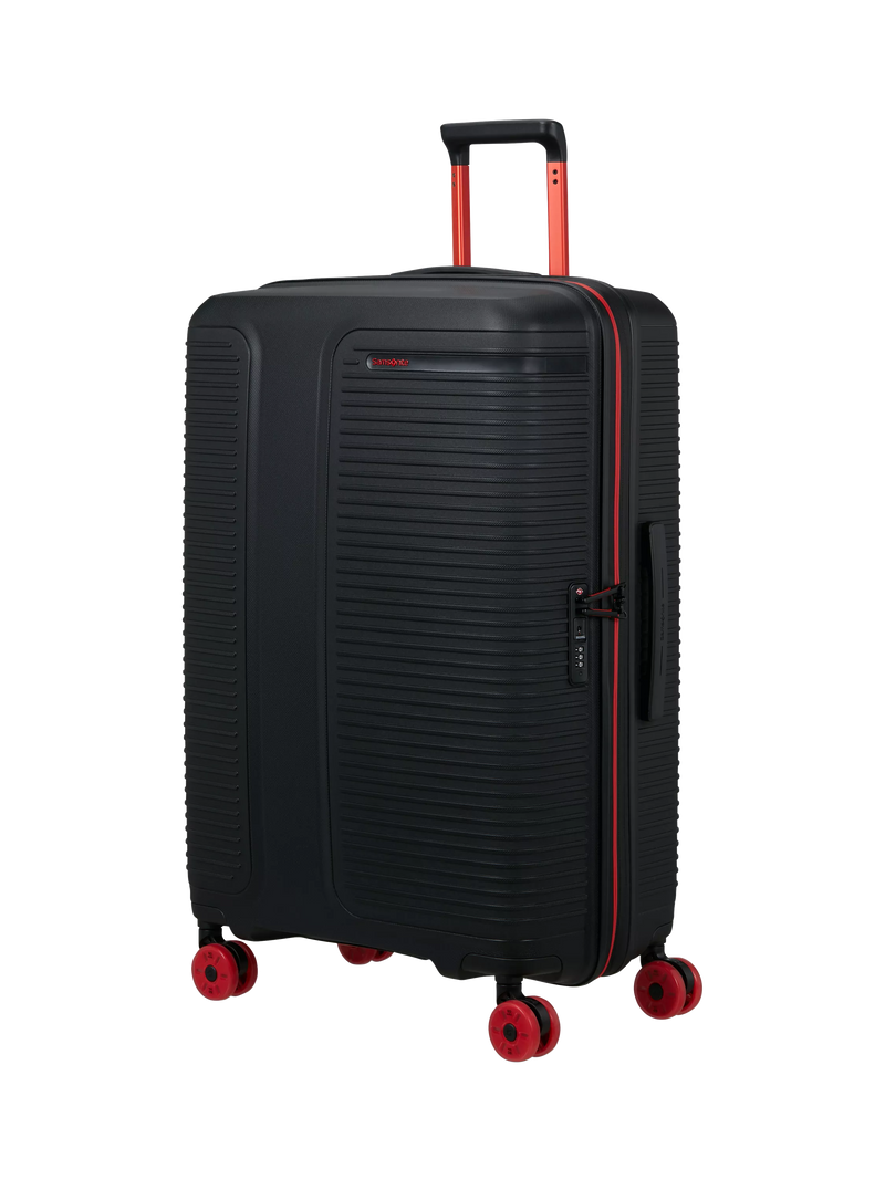 Samsonite Prodiver 77cm Expandable 8-Wheel Large Spinner Suitcase, 115L, Black