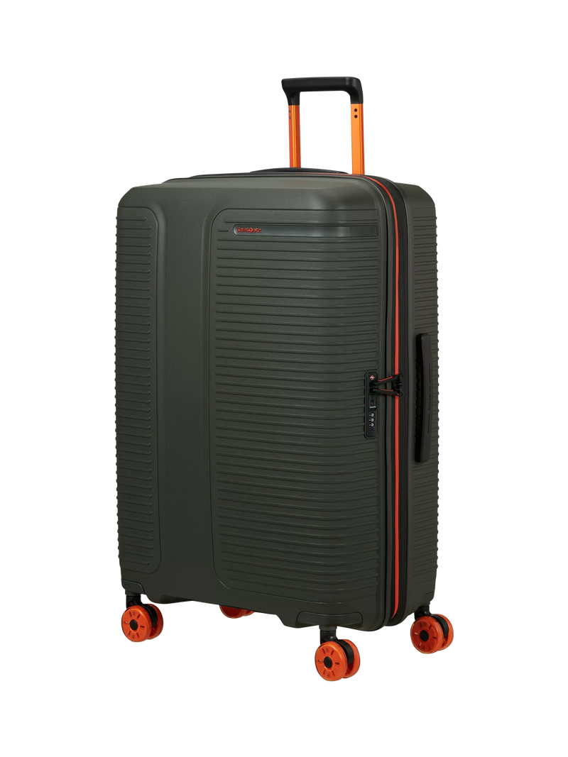 Samsonite Prodiver 77cm Expandable 8-Wheel Large Spinner Suitcase, 115L, Green