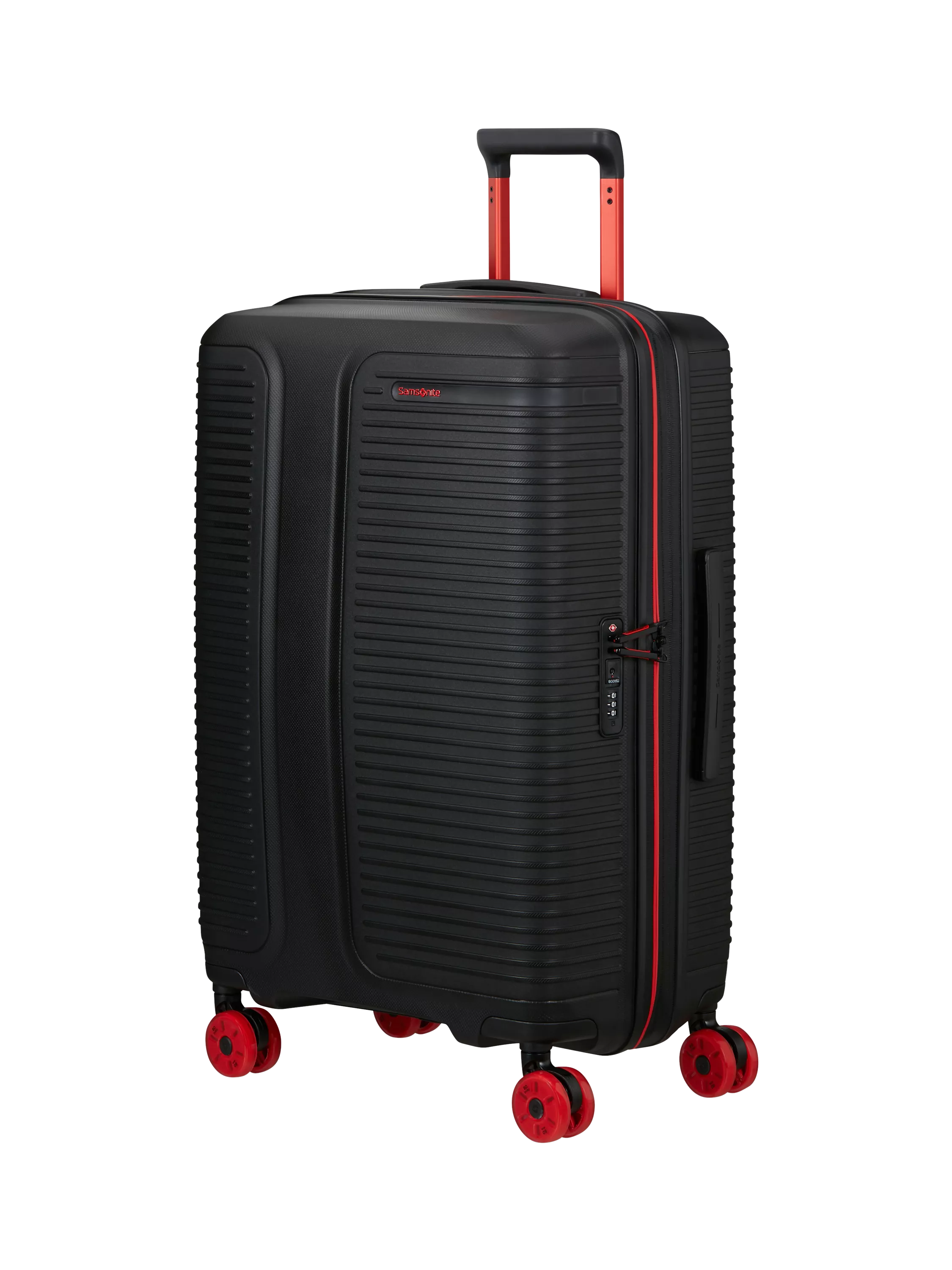 Samsonite Prodiver 69cm Expandable 8-Wheel Medium Spinner Suitcase, 86L, Black