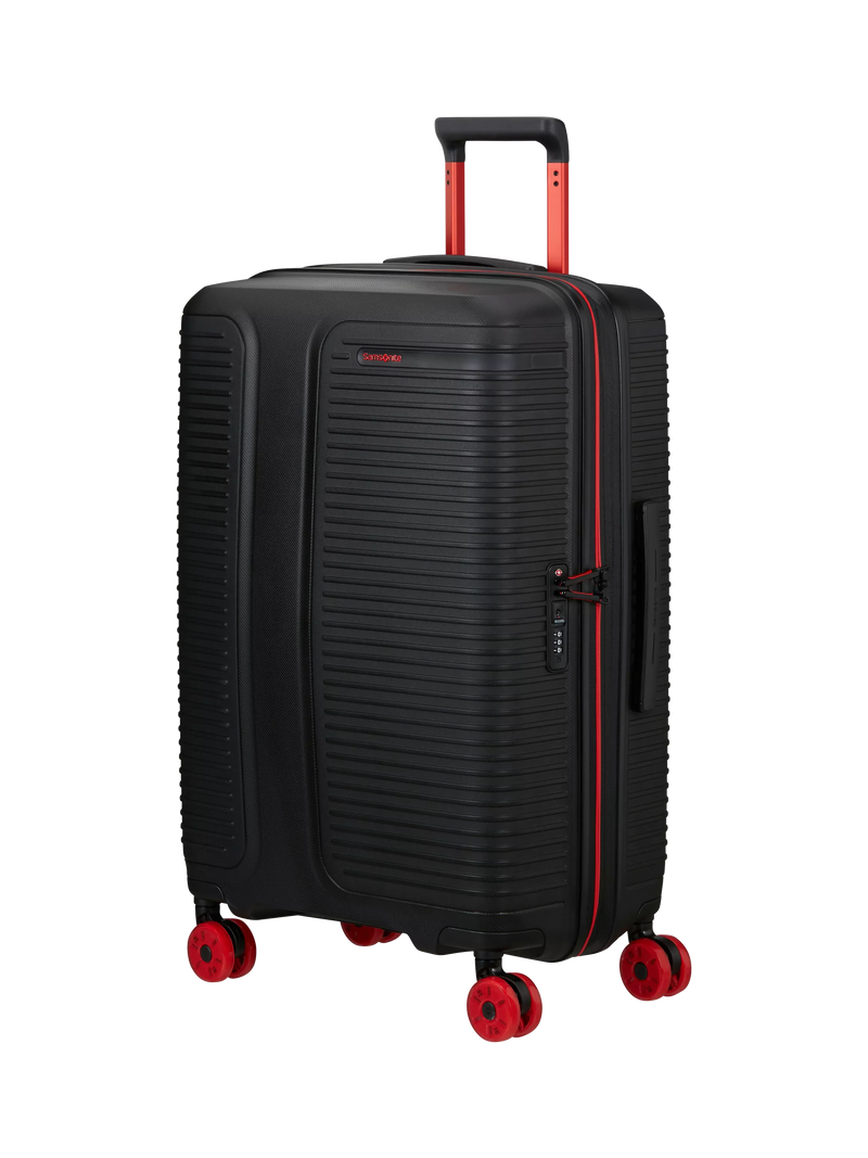 Samsonite Prodiver 69cm Expandable 8-Wheel Medium Spinner Suitcase, 86L, Black