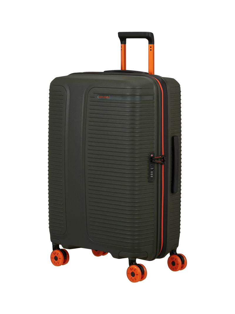 Samsonite Prodiver 69cm Expandable 8-Wheel Medium Spinner Suitcase, 86L, Green