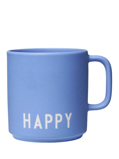 John Lewis Design Letters Favourite Happy Handle Cup Blue 250ml- Buy online at McGrocer