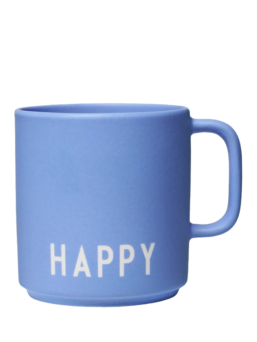 Design Letters Happy Handle Cup blue 250ml, imported from the UK