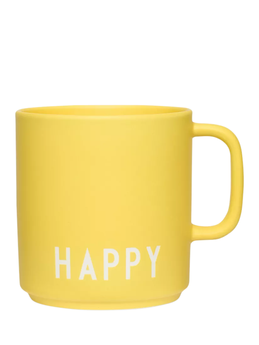 Design Letters yellow mug 250ml fine bone china (British brand)