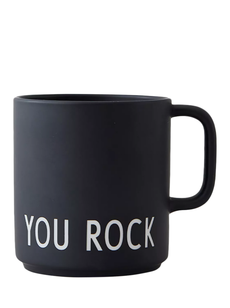 Design Letters Fine Bone China handle cup 250ml black (British brand)