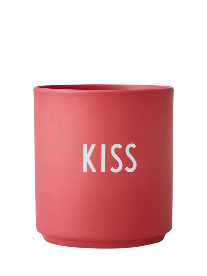 Design Letters fine bone china kiss cup 250ml red - British product