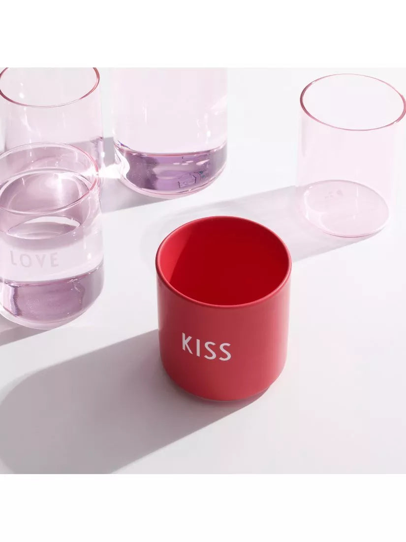 Design Letters fine bone china kiss cup 250ml red - British product