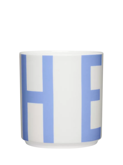 John Lewis Design Letters XL Vintage Hero Cup 250ml Blue- Buy online at McGrocer