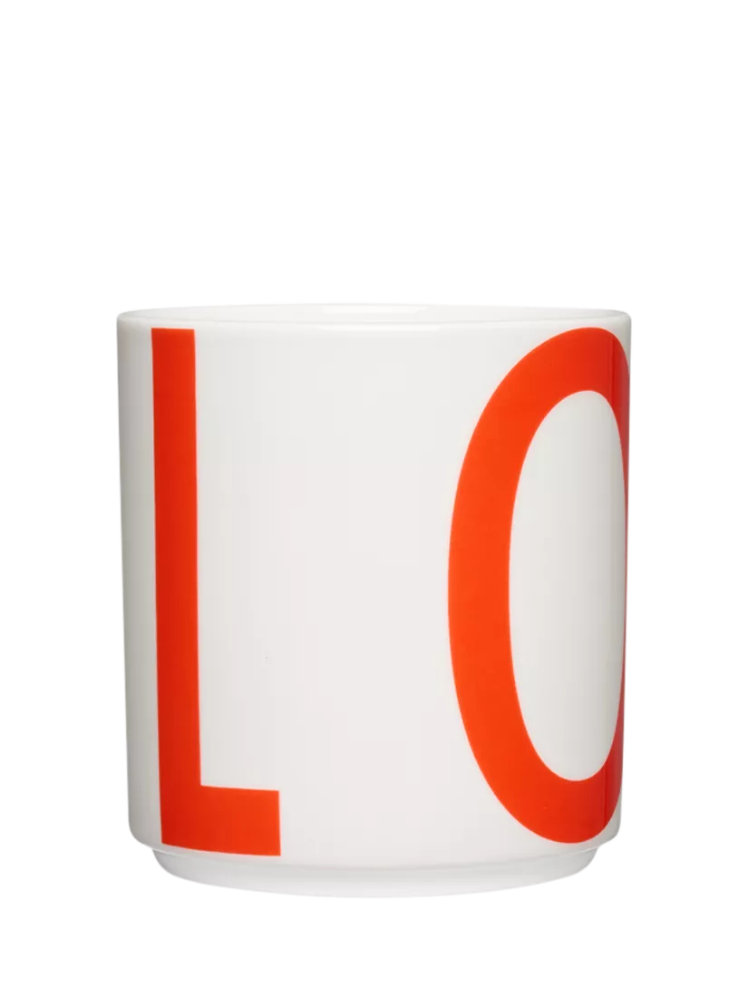 Design Letters vintage love cup 250ml white red, UK version