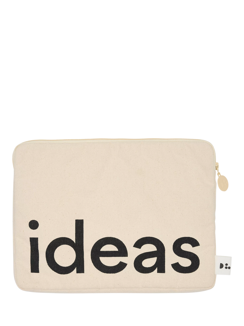 Design Letters laptop sleeve cream 30 inch organic cotton, UK version
