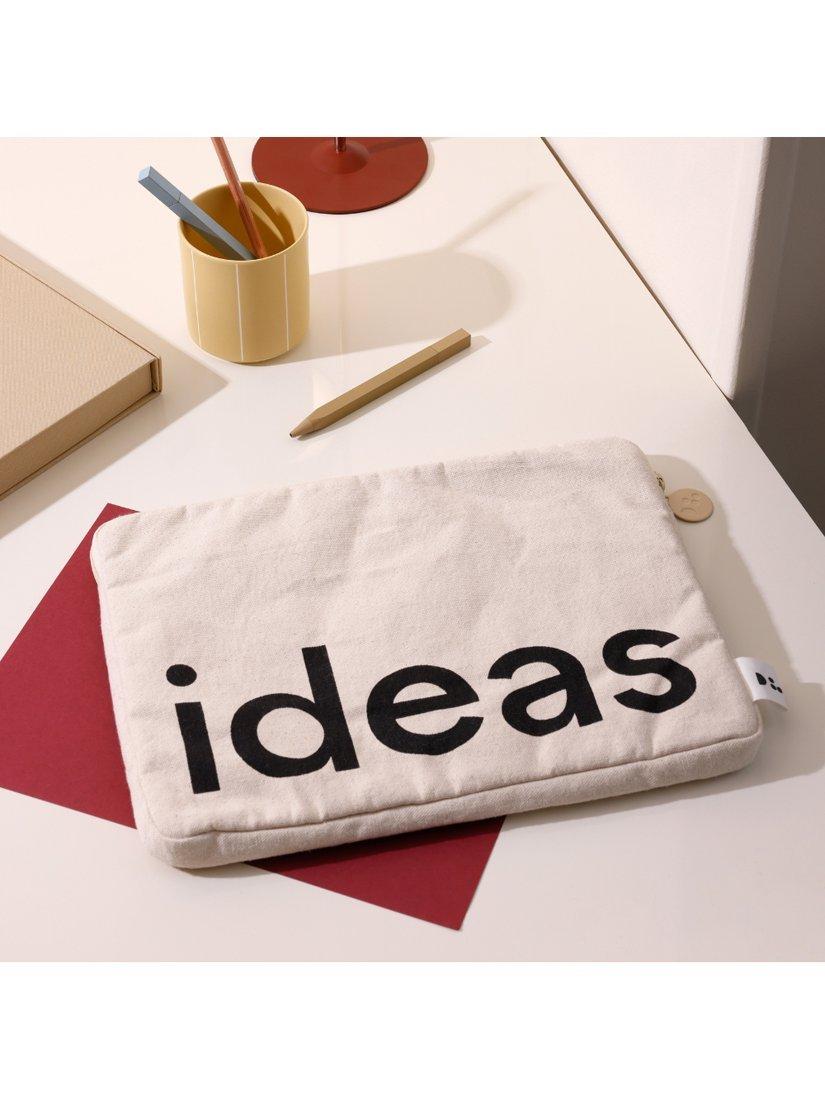 Design Letters laptop sleeve cream 30 inch organic cotton, UK version