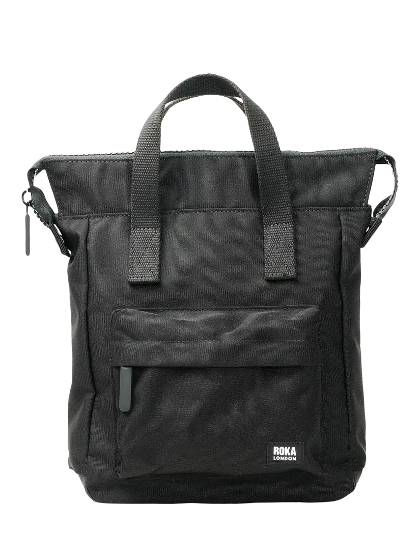 ROKA London Bantry zip top backpack black - British product