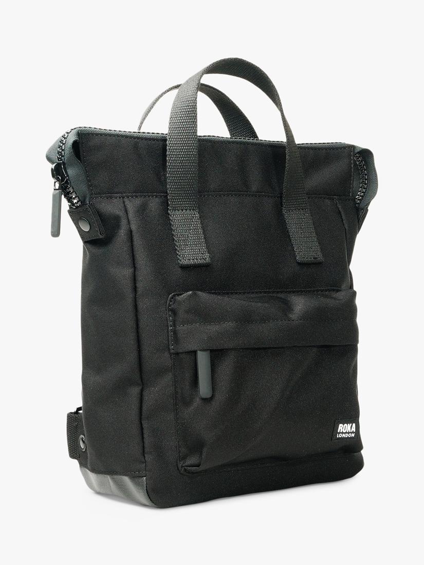 ROKA London Bantry zip top backpack black - British product