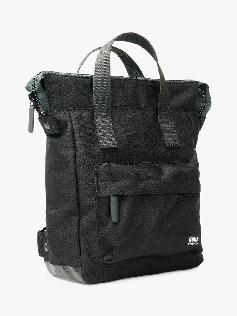 ROKA London Bantry zip top backpack black - British product