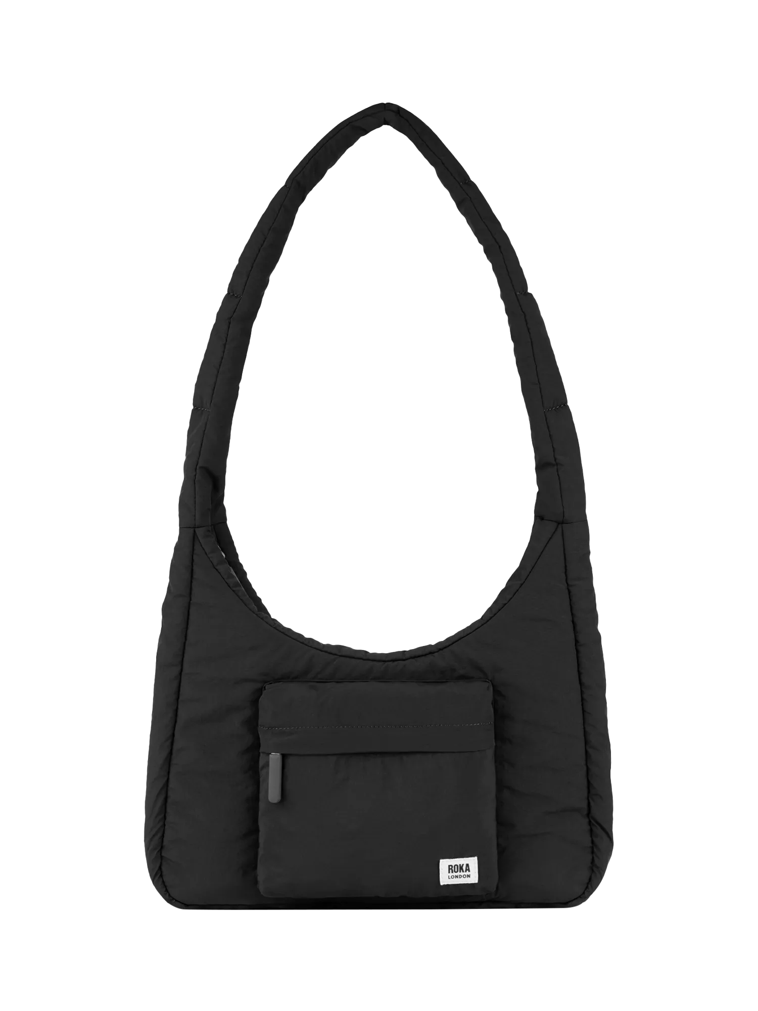 ROKA London Belsize puffy shoulder bag black, imported from the UK