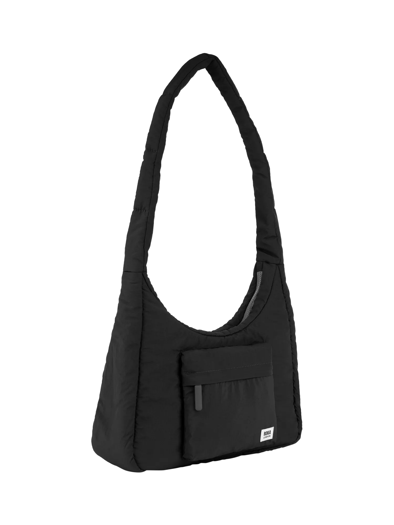 ROKA London Belsize puffy shoulder bag black, imported from the UK