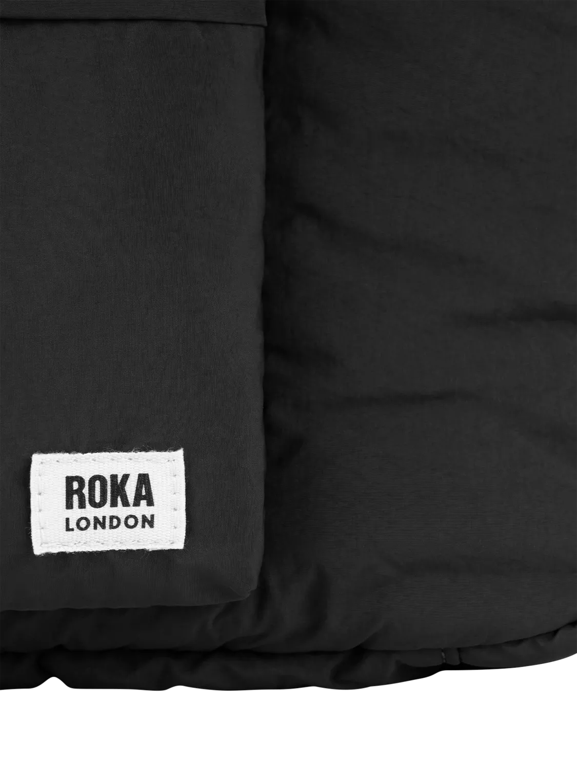 ROKA London Belsize puffy shoulder bag black, imported from the UK