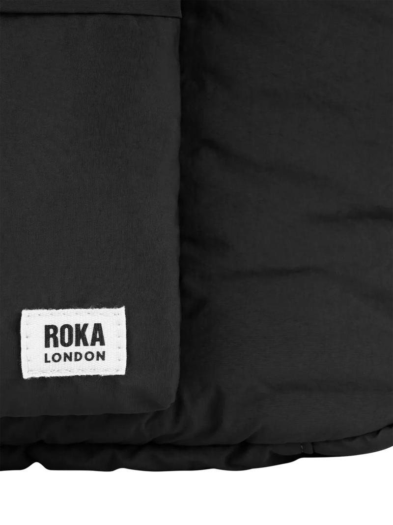 ROKA London Belsize puffy shoulder bag black, imported from the UK