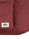 ROKA London Belsize puffy shoulder bag Bordeaux, imported from the UK