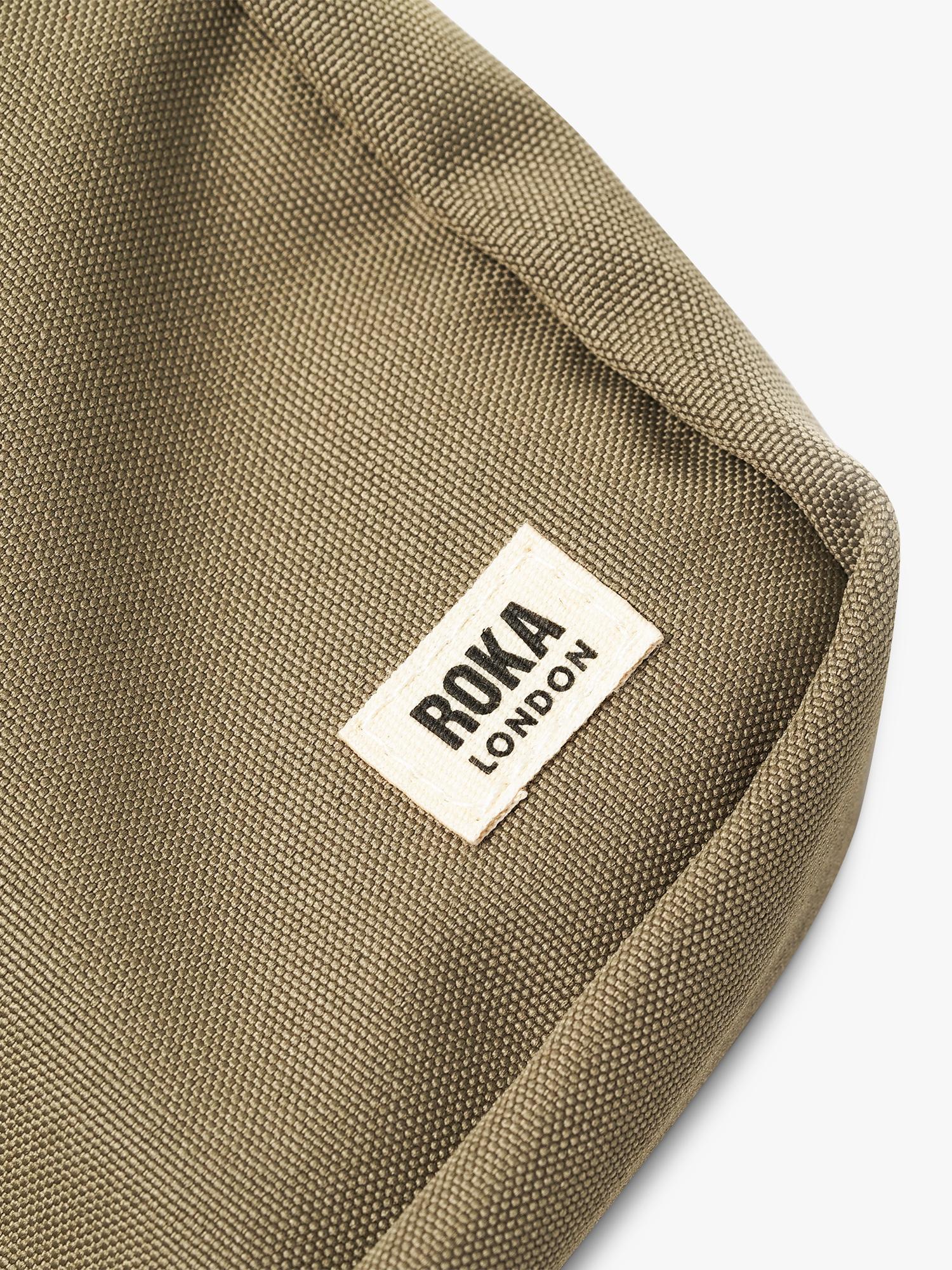 ROKA London Bond crossbody bag in green, imported from the UK