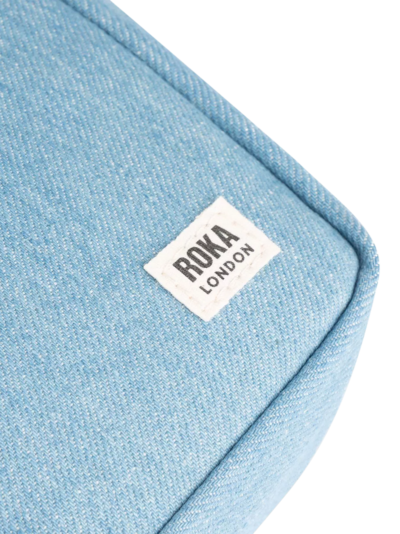 ROKA London crossbody bag blue recycled nylon, UK version