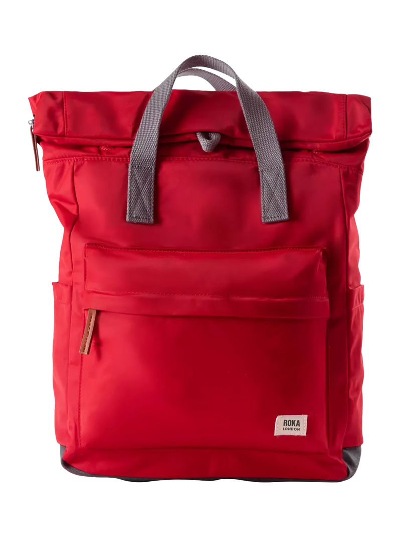 ROKA London medium canfield backpack 15L red, imported from the UK