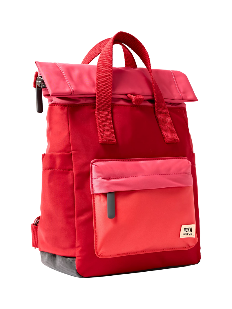 ROKA London Small Canfield B backpack red tonal 7L, imported from the UK