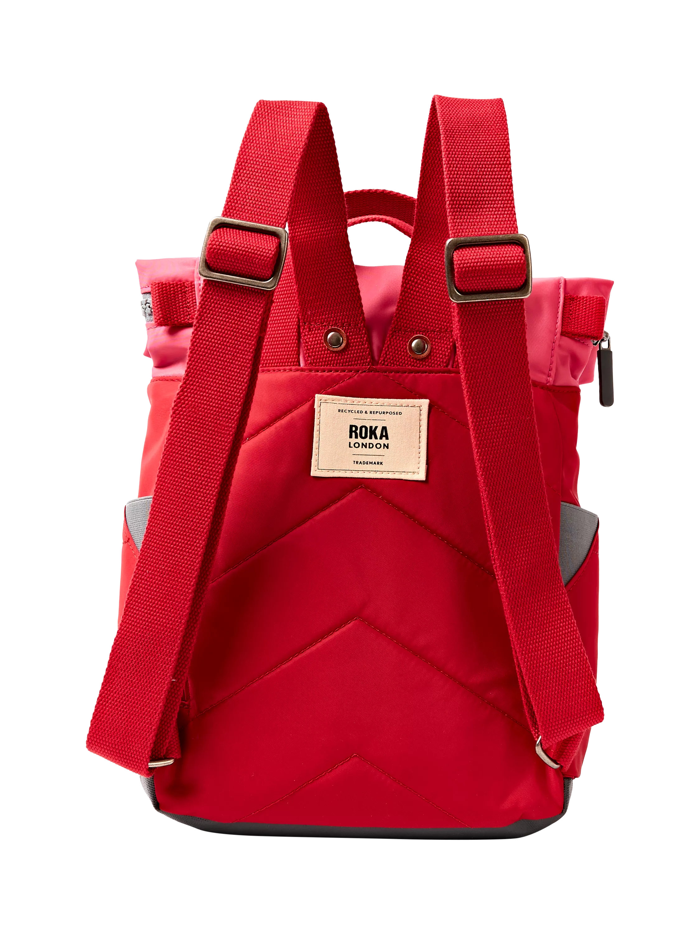 ROKA London Small Canfield B backpack red tonal 7L, imported from the UK