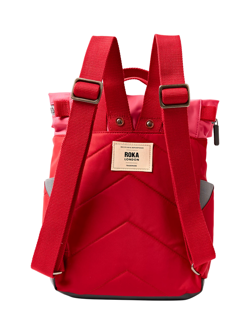 ROKA London Small Canfield B backpack red tonal 7L, imported from the UK