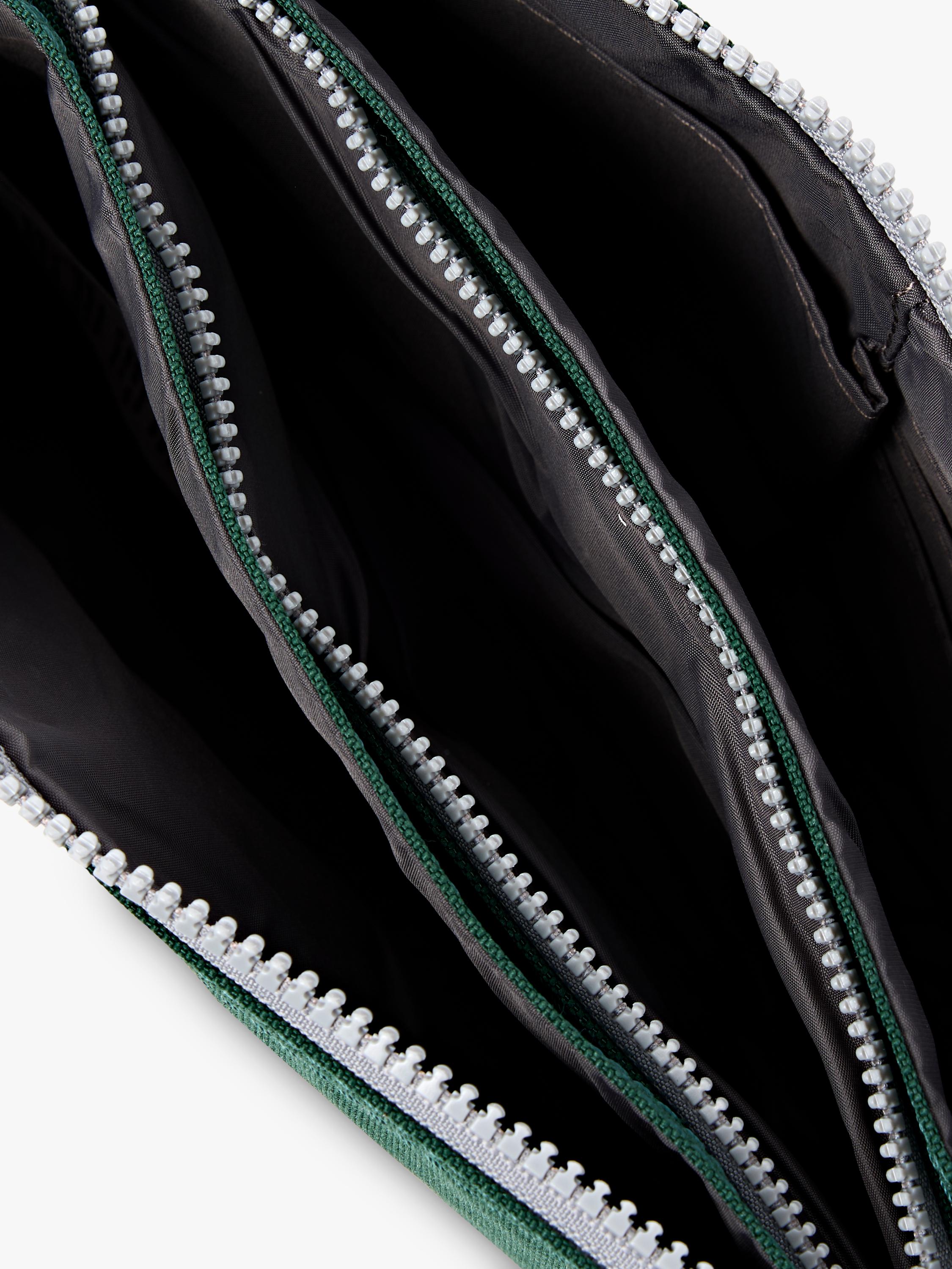 ROKA London green crossbody bag in recycled canvas, UK version