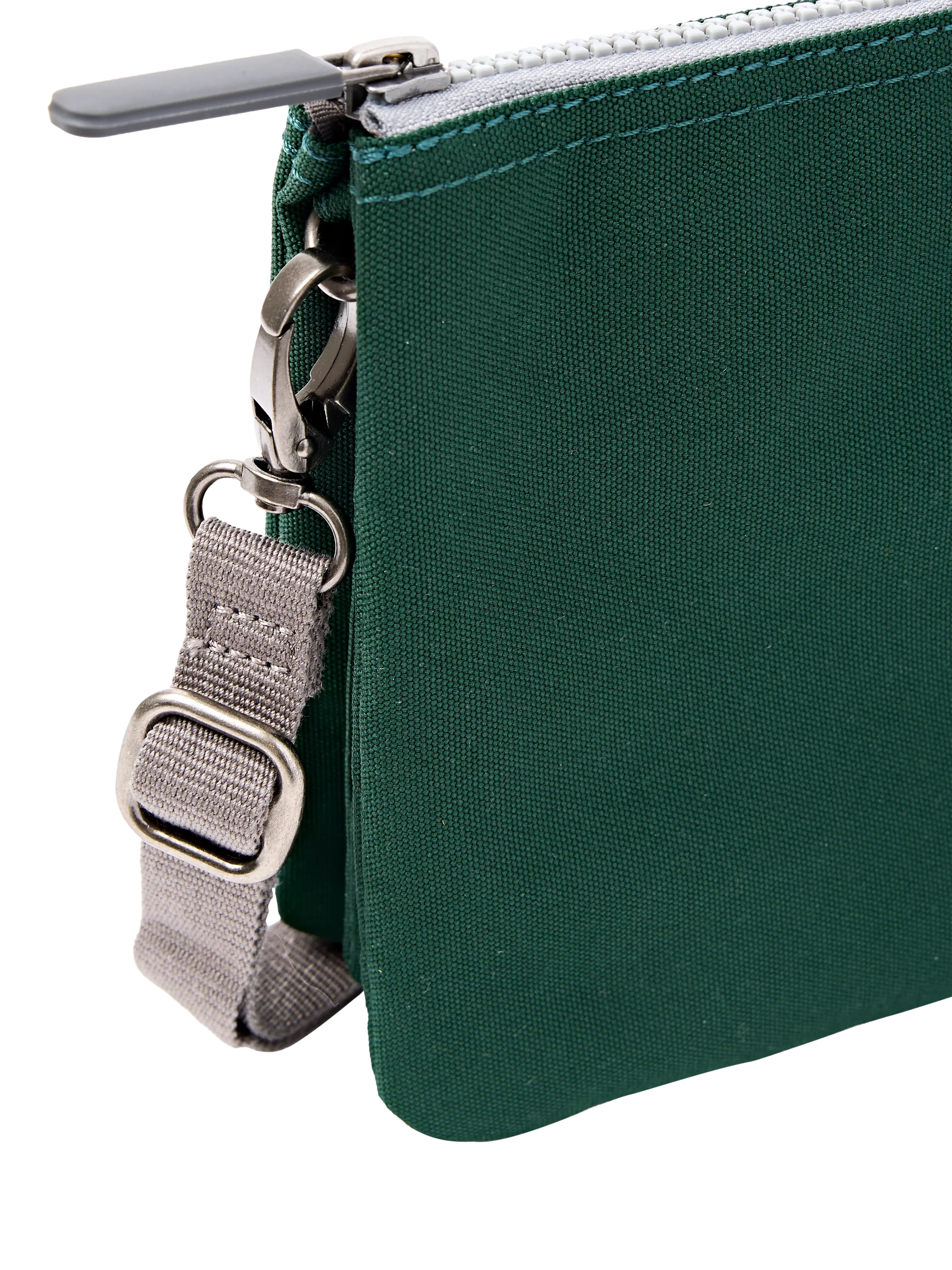 ROKA London green crossbody bag in recycled canvas, UK version