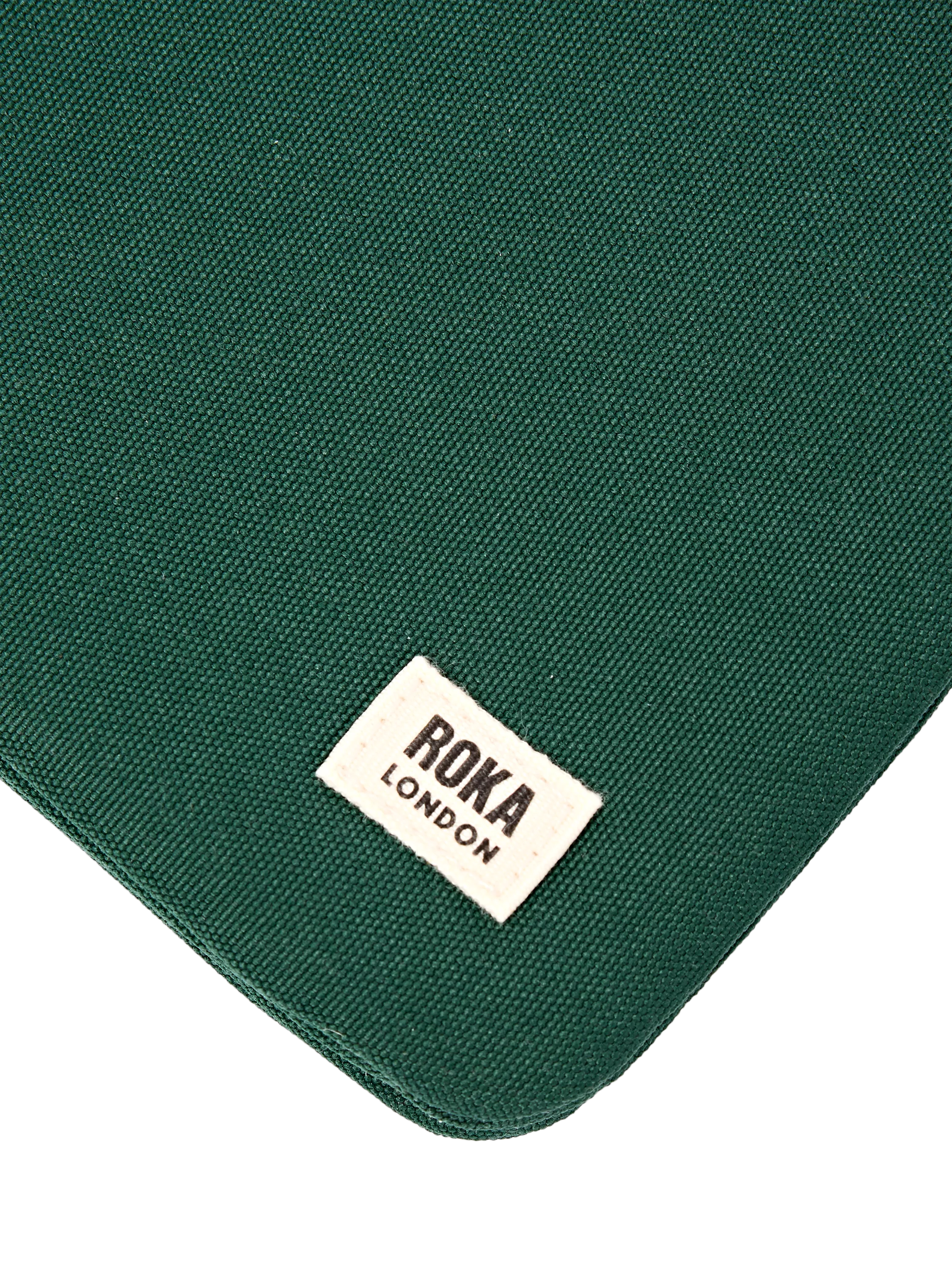 ROKA London green crossbody bag in recycled canvas, UK version