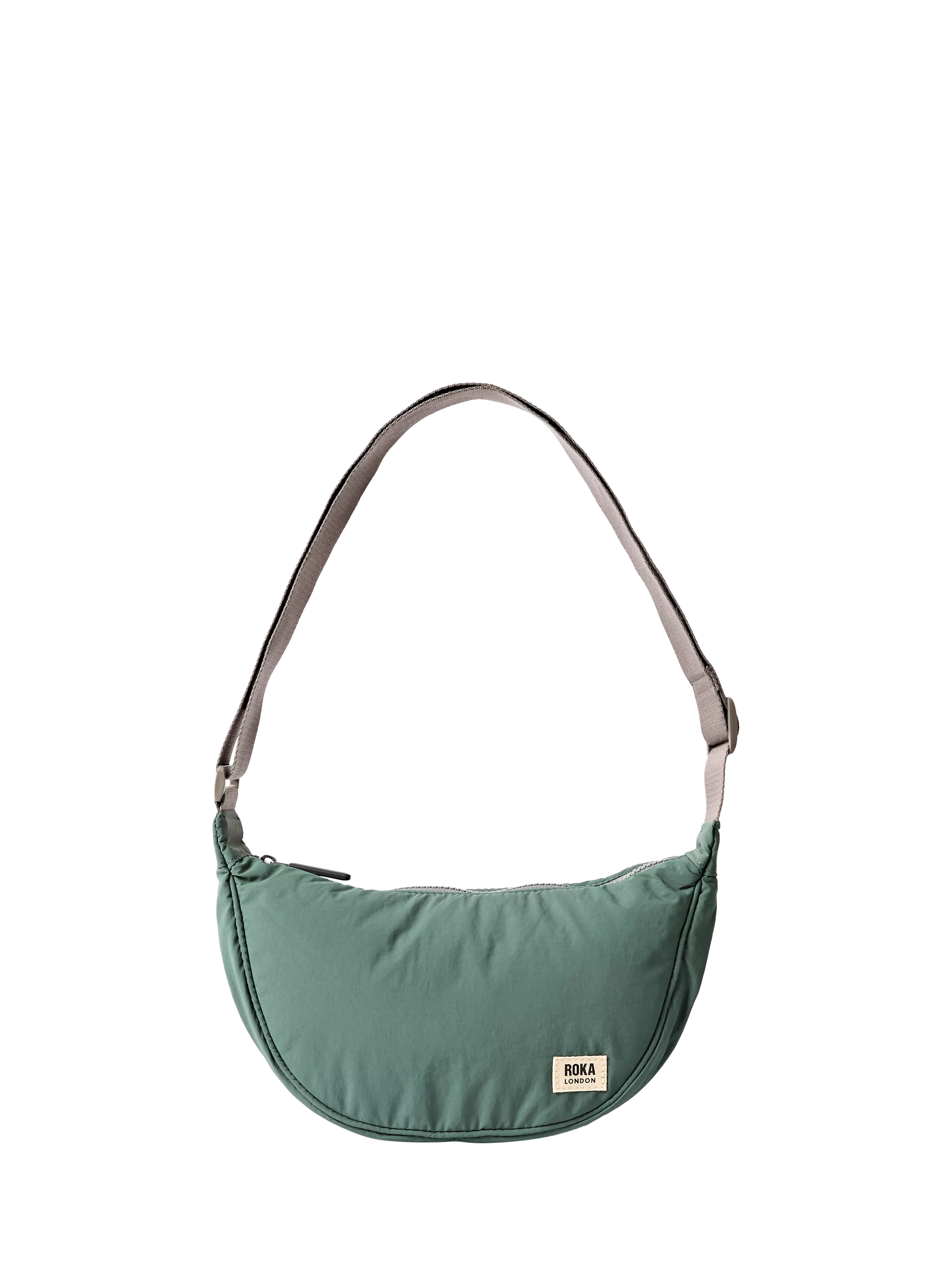 ROKA London Farringdon Taslon Half Moon Shoulder Bag, Arctic