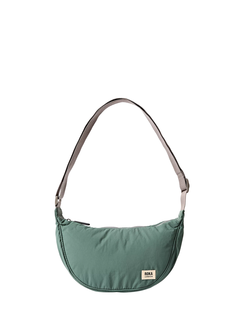 ROKA London Farringdon Taslon Half Moon Shoulder Bag, Arctic