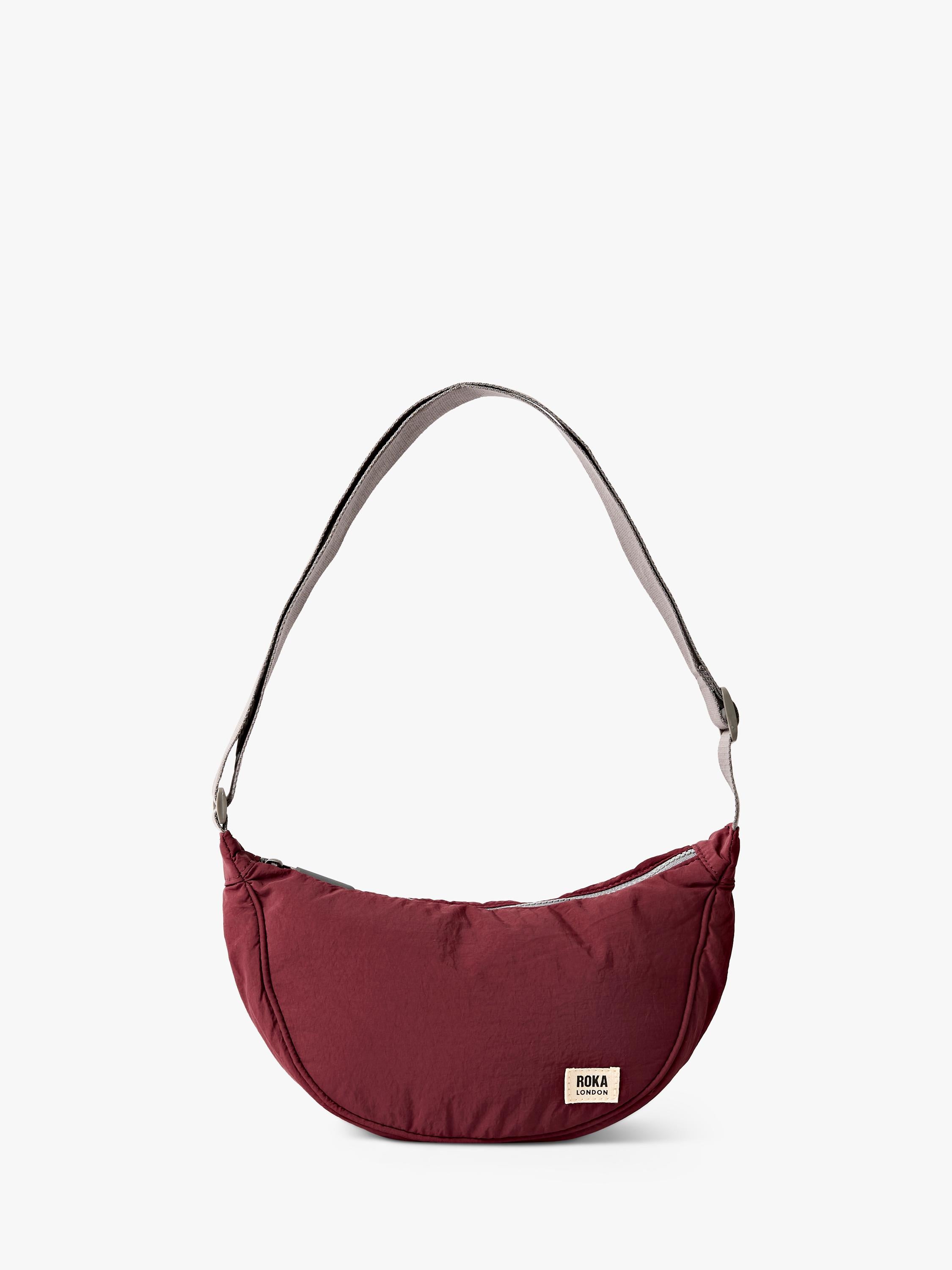 ROKA London Farringdon Taslon handbag with adjustable strap, imported from the UK