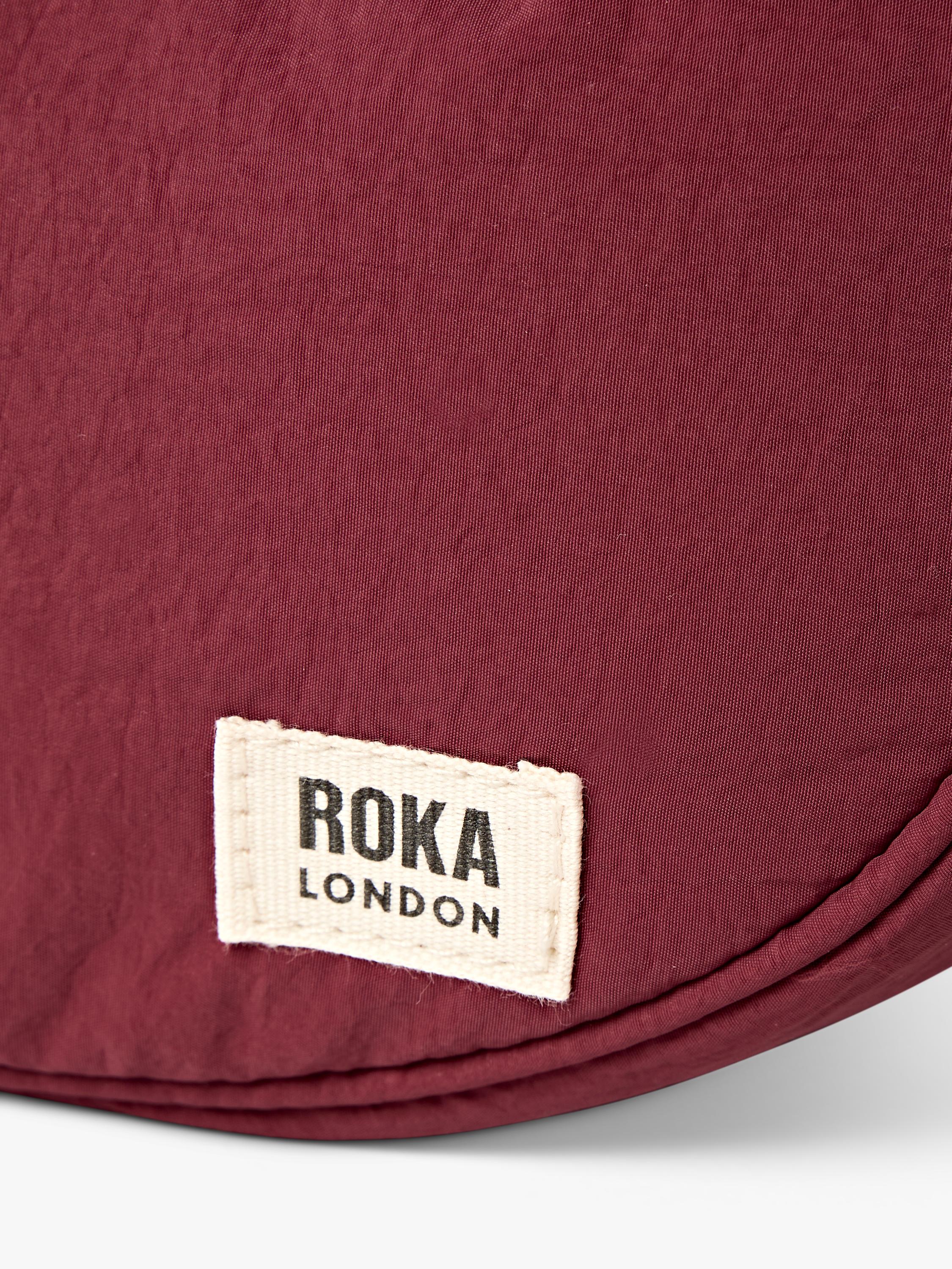 ROKA London Farringdon Taslon handbag with adjustable strap, imported from the UK