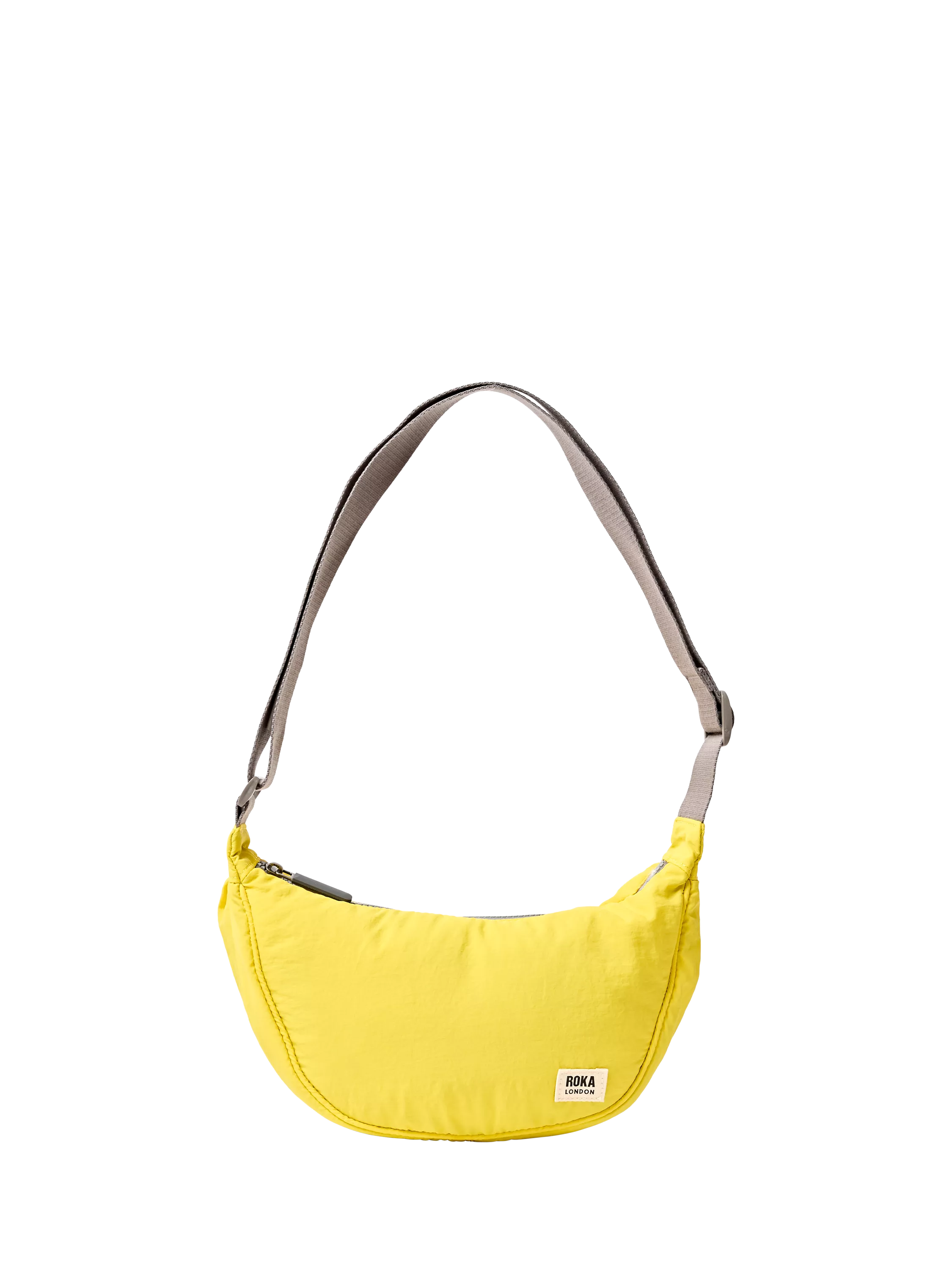 ROKA London Farringdon Taslon Half Moon Shoulder Bag, Passion Fruit