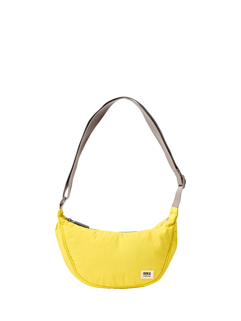 ROKA London Farringdon Taslon Half Moon Shoulder Bag, Passion Fruit