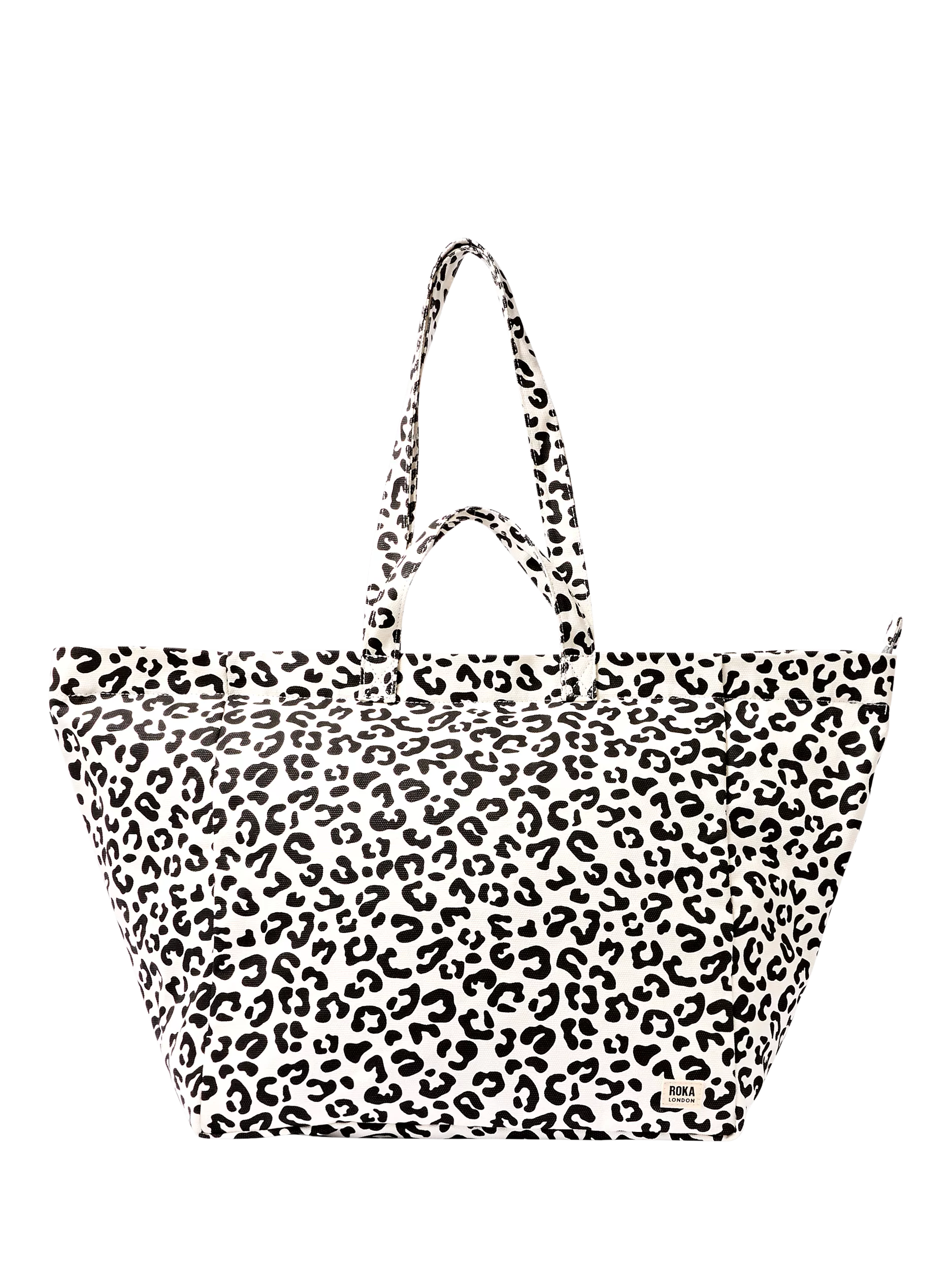 ROKA London oversized tote bag multi animal print cotton canvas - British product
