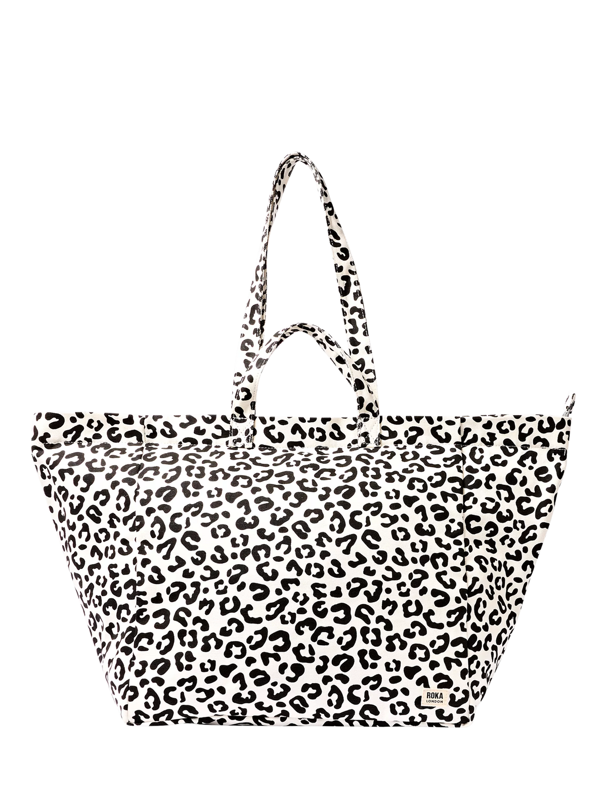 ROKA London oversized tote bag multi animal print cotton canvas - British product