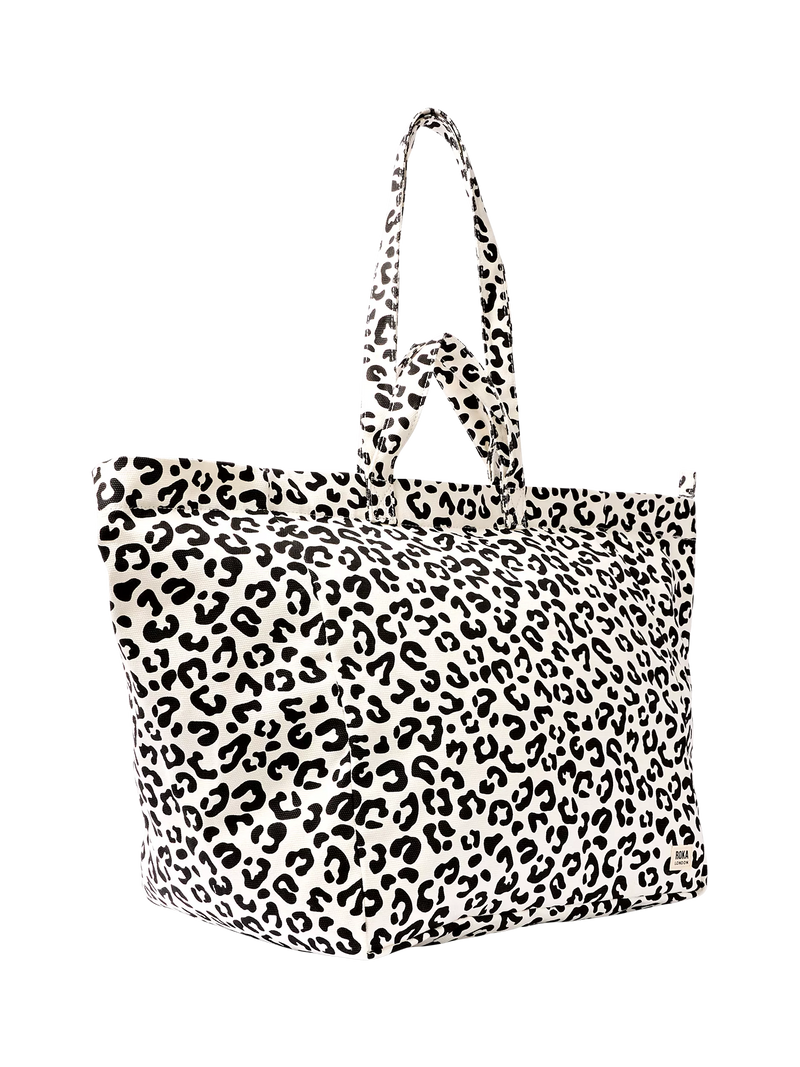 ROKA London oversized tote bag multi animal print cotton canvas - British product