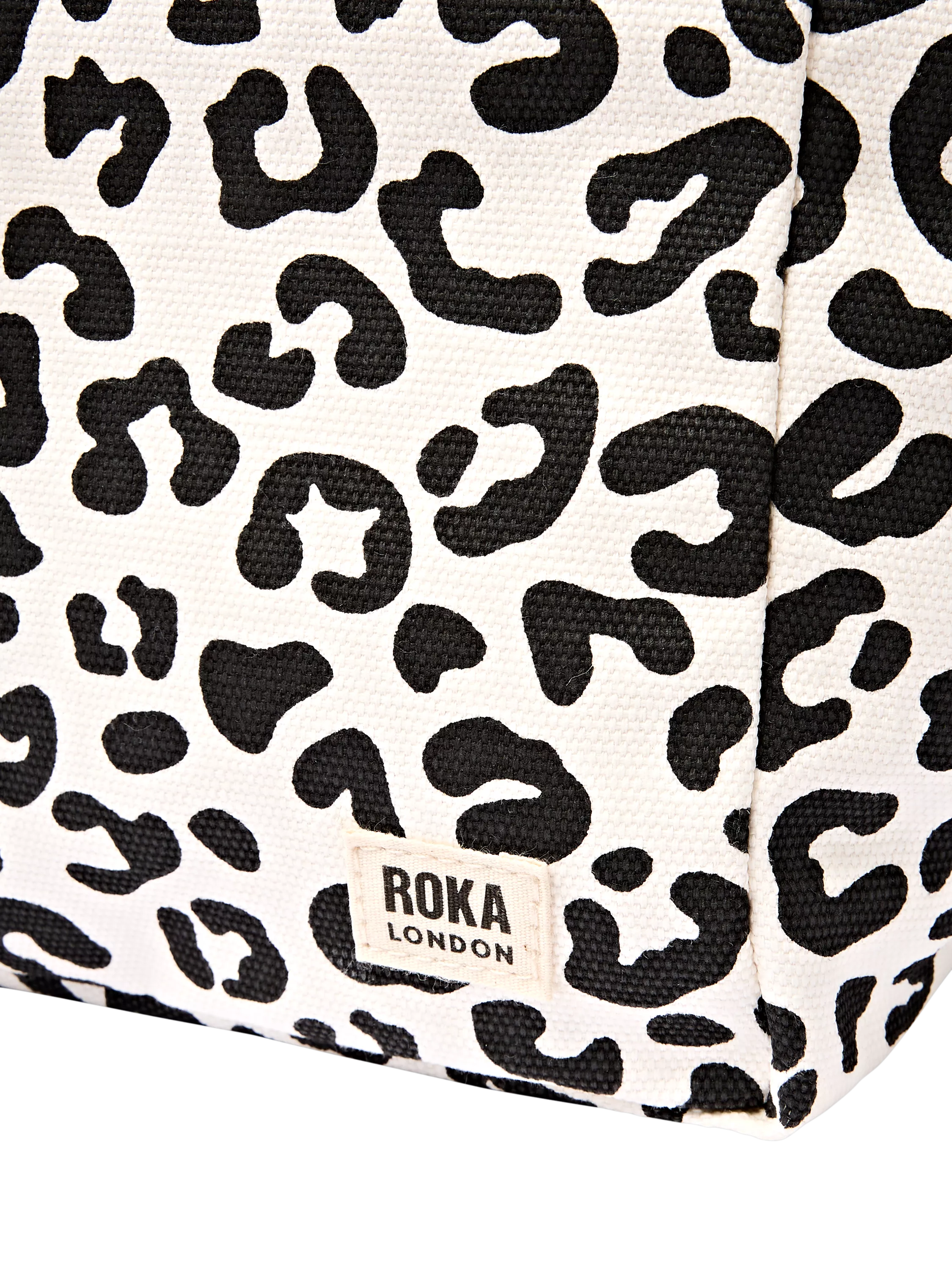 ROKA London oversized tote bag multi animal print cotton canvas - British product